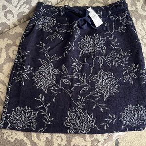 NWT navy drawstring skirt